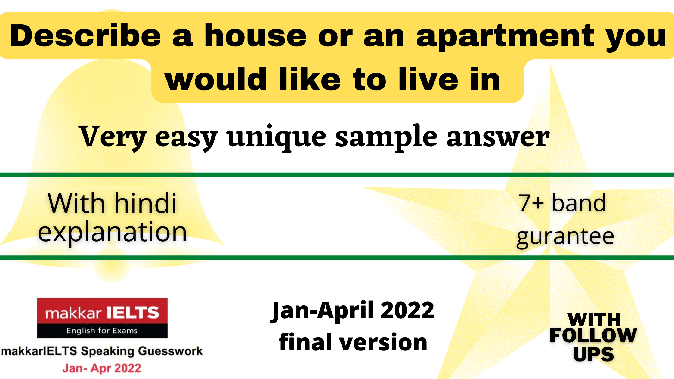 Describe a house or an apartment you would like to live in